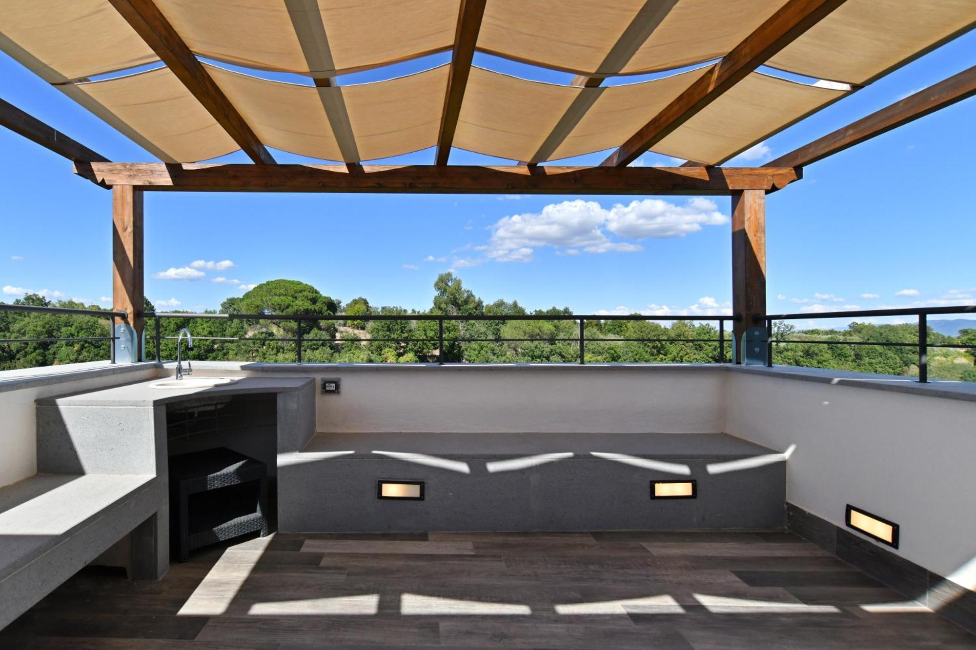 Epic Rooftop Terrace Overlooking Civita Valley Bagnoregio Bagian luar foto